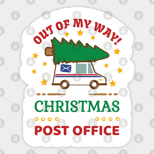 Out Of My Way It’s Christmas At The Post Office Sticker by CikoChalk